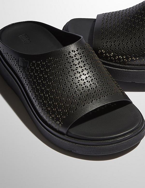 Black Gen FF Perf Leather Slides - From FitFlop EU