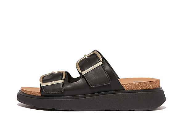 GEN-FF Buckle Two-Bar Leather Slides